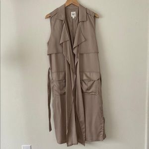 GAP Long Tencel Trench Vest